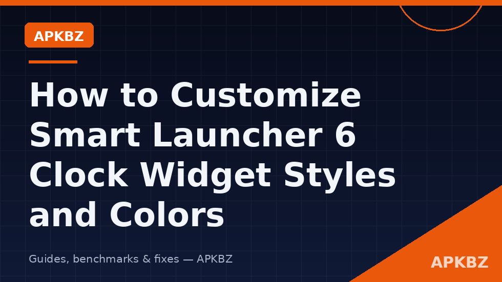 Smart Launcher 6 clock widget styles and colors customized on a home screen