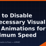 How to Disable Unnecessary Visual Blur Animations for Maximum Speed