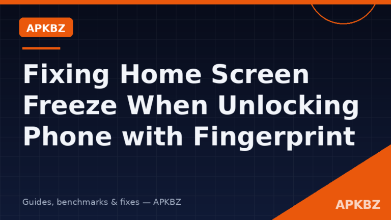 Fixing Home Screen Freeze When Unlocking Phone with Fingerprint