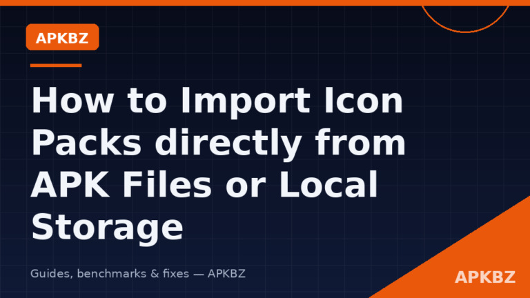 How to Import Icon Packs directly from APK Files or Local Storage