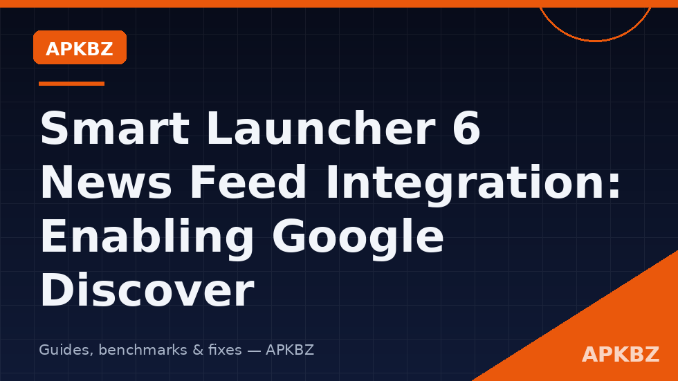 Smart Launcher 6 news feed page with headlines beside the home screen