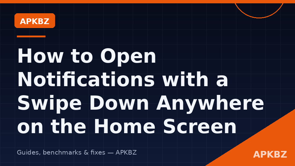 Swipe down anywhere notifications Android setup in Smart Launcher 6 showing Expand notifications assigned to the swipe down gesture